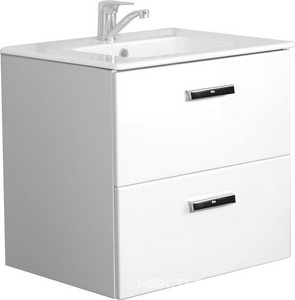Тумба подвесная   585х565х450 см, с 2 выдвиж. ящиками, Без раковины, цвет белый, крепеж в компл. ZZ Roca Victoria Nord ZRU9000028