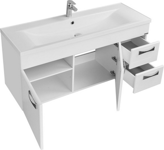 Тумба подвесная  120, 1187х540х444, цвет белый глянец ZZ Aquaton Диор 1A110601DR010