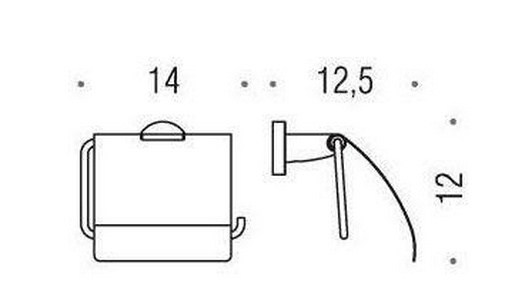 Держатель т/б, с крышкой (цв.хром),  ZZ Colombo Basic В2791