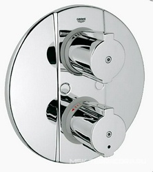 Смеситель с термостатом для инвалидов, наруж. часть для душа, скрытый монтаж, без внутр.блока арт.35500000, хром XX
