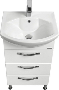 Тумба напольная  50Н 470*833*309 мм, цвет белый глянец, без раковины Смайл 50 ZZ Aquaton Ария 1A140201AA010