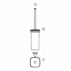 Ерш настенный, (стекло матовое, креплен. цв.хром)  Colombo Portofino B3207.000