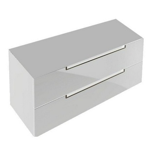 Тумба 987хh524х449мм, д/раковины 1000мм,(2 выдв.отдел., 3 контейн.д/акс., 4 алюм.штанги, 2стекл.перег.,креп.в комп.,(цв. FP серый глянц) ZZ Villeroy & Boch Subway 2.0 A69700FP