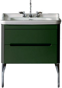 Тумба подвес., для устан. под раковину 80см. арт.4140 хх, 1 выдв.ящик, 1откидн.дверь, без ножек, крепёж в компл., (цв.зелёный),  ZZ Kerasan Waldorf 919352
