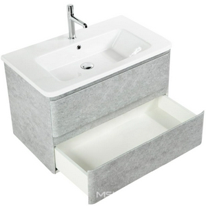 База под раковину подвесная с двумя выкатными ящиками, 800х450хh500мм, без раковины, (цв.Cemento Verona Grigio),  ZZ BelBagno Albano ALBANO-CER-800-2C-SO-CVG