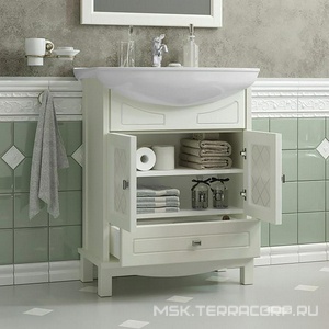 Тумба напольная -65, 650x866x510 мм, цвет слоновая кость, БЕЗ раковины Стиль (Альфа) 65 (n125067) ZZ Opadiris Омега 00-00003138