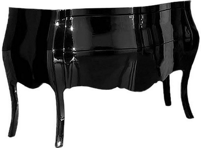 Тумба напольная под раковину 130xh85x63см с двумя ящиками (без столешницы и ручек, цвет Nero lusido - черный глянцев.)  ZZ Eurolegno Narcico EU0902000/NL