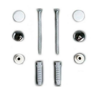 Комплект креплений к полу для чаши унитаза / биде (заглушки пластик. цв. хром и белые в компл.) Simas ZZ Simas Универсал F 90