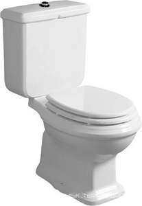 Сиденье для унитаза, с микролифтом, (полиэстр цв. белый, крепления цв. золото)  Simas Arcade AR007bi/oro