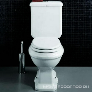 Сиденье для унитаза, с микролифтом, (полиэстр цв. белый, крепления цв. золото)  Simas Arcade AR007bi/oro