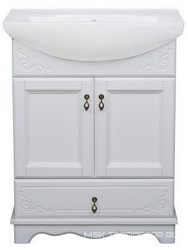 Тумба напольная "Варна" 65 см., 1 выдвижной ящик,  БЕЗ раковины "Элеганс-650", цвет белый XX