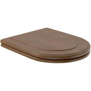 Сиденье с крышкой для подвесного унитаза (цв.орех, петли цв.латунь),  ZZ Villeroy & Boch Hommage 9926K600