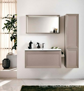 База подвесная 100х47хh48,5см, 1 выдвижной ящик (БЕЗ раковины 101см, цв. тортора),  ZZ Eban Paola FBSPA100-T tortora