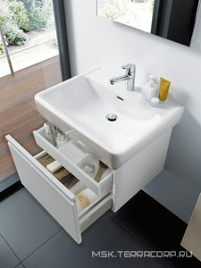 Шкафчик 52х45см, с выдв. ящиком, под раковину 60см, арт.8.1895.9.000.104.1, сифон в компл., (цв. белый), LaufenProA ZZ Laufen Laufen Pro A 4.8303.4.095.463.1