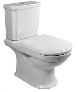 Сиденье для унитаза, с микролифтом, (цв.R2 Star white, петли цв.хром),  KL Villeroy & Boch Hommage 8809S1R2