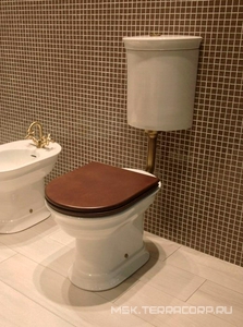 Бачок с механизмом и кнопкой смыва 3/6 л.+ труба соед.(цв.хром) для чаши унитаза в компл, Dolcevita KL Hatria DolceVita Y0U301