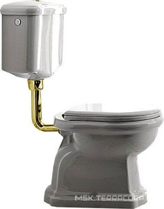 Труба для "Среднего" бачка, (цв. золото), Kerasan ZZ Kerasan Универсал 7571 91