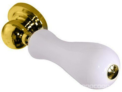 Механизм смыва С БОКОВОЙ РУЧКОЙ, установка только справа, для бачка "Моноблок", (цв. золото), Kerasan ZZ Kerasan Универсал 7569 91