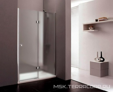 Дверь в нишу 1200хh1950мм, (1180-1208)x1950, с неподв. сегмен, "Правая" петли прав(вход 540мм), (стек/текстур"Punto", 6мм, фурнит. цв.хром),  ZZ Cezares Verona VERONA-B-12-120-P-Cr-R