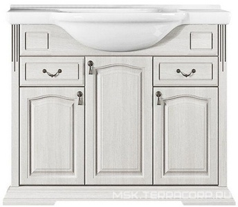 Тумба напольная  105, 1070*905*510мм, цвет белый(9003), фурнитура хром, БЕЗ раковины Классик 105 (ном. n029731)ZZ Opadiris Риспекто Z0000012631