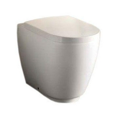 Унитаз напольный, пристенный, 35,5х54см, выпуск в стену, (БЕЗ сиденья арт.Y1X0 / Y1V1), монтаж со скрыт. в стене б-ком, (крепёж в компл.),Fusion XX