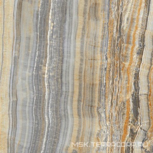 Керамогранит для пола и стены Ariostea Ultra Onici Grey Onyx Vein Cut Lucidato (Shiny) 6 мм 150x150 UO6L150557