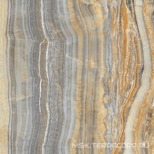 Керамогранит для пола и стены Ariostea Ultra Onici Grey Onyx Vein Cut Lucidato (Shiny) 6 мм 150x150 UO6L150557