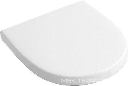 Сидение с крышкой для унитаза, плавное закрывание, шарниры хром (01 white),  ZZ Villeroy & Boch Lifetime 9M02S101