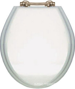 Сиденье для унитаза, цв. белый, петли (латунь), New Etoile/Etoile ZZ Devon & Devon Универсал IBSEBIAET