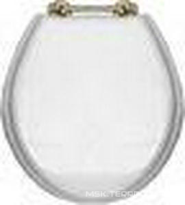 Сиденье для унитаза (цв. белый / петли цв. латунь)  KL Devon & Devon Rose 2IBSEBIARO