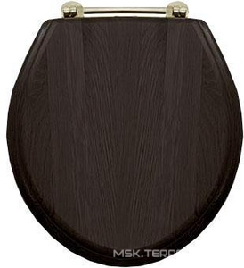 Сиденье для унитаза массив дуба, тёмный, петли (латунь), New Etoile/Etoile ZZ Devon & Devon Универсал IBSEWENET