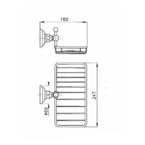 Мыльница-решетка, настенная (цв. хром),  ZZ Nicolazzi Classica 1493 CR