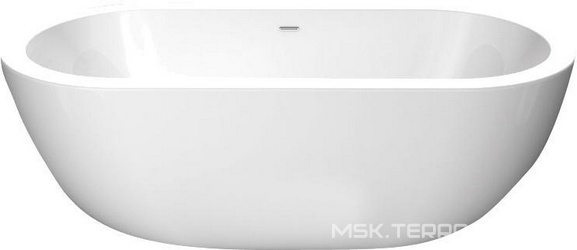 Ванна 1800x860xh590мм,акрил,отдельност,БЕЗ слива-перел.арт.BB39-OVF- xxх, и накладок арт.BB39-T-BRN(ORO),накладка перелива цв.хром в компл,BelBagno ZZ