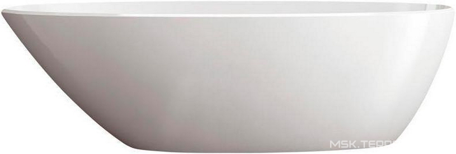 Ванна отдельностоящая 1645х741хh502мм, цв. белый, вулканический литой камень, (БЕЗ слива, на выбор: арт.K-12хх / K-17хх / K-40хх),  ZZ Victoria Albert Mozzano MOZ-N-SW-NO