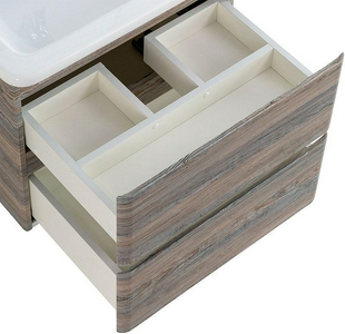 База под раковину подвесная с двумя выкатными ящиками, 600х450хh500мм, без раковины, (цв.Pino Scania),  ZZ BelBagno Albano ALBANO-CER-600-2C-SO-PS