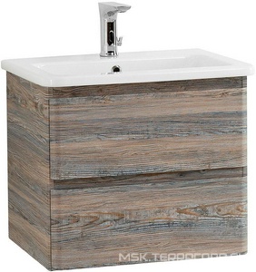 База под раковину подвесная с двумя выкатными ящиками, 600х450хh500мм, без раковины, (цв.Pino Scania),  ZZ BelBagno Albano ALBANO-CER-600-2C-SO-PS