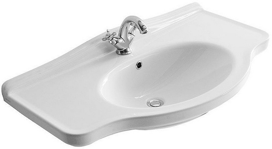 Раковина 110х54хh24см, с 3 отв.д/смесителя, (крепёж в копл.),  ZZ Galassia Ethos 8435