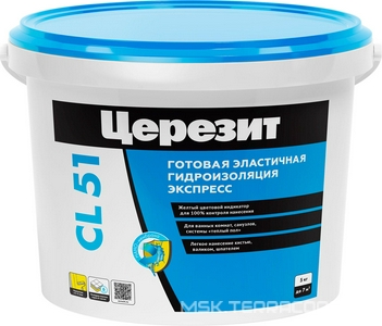 Эластичная полимерная гидроизоляция  5кг, Церезит CL 51 2572043
