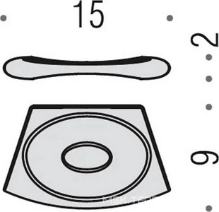Мыльница настенная металл., (цв.хром),  Colombo Land B2801.000