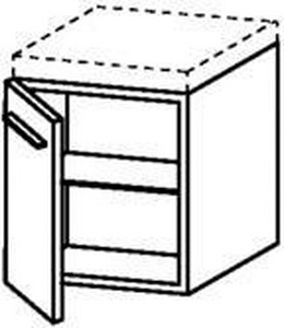 Шкафчик подвесной 300х545хh440мм (1 дверца, петли слева), цв.белый глянец, ручки и крепл.в компл.,  ZZ Duravit X-Large 6725L/85