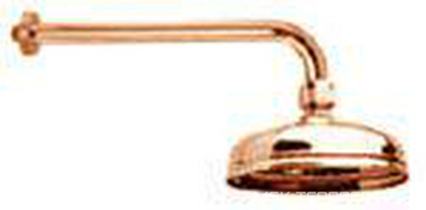 Душ верхний, стационарный, лейка d 20см, настенный монтаж, (кронштейн 30см, декор чашка в компл.), (цв.бронза), 3М ZZ 3M Piccadilly 0495 UU