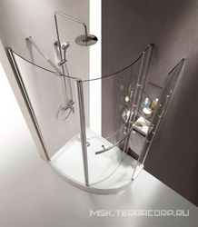 Душ.уголок 1200х900хh1950мм, ассиметричный, 1 расп.дверь с 2 неп. сегм., левый/правый, вход 610мм,(ст/проз,6мм, фурн.цв.хром) Triumph XX