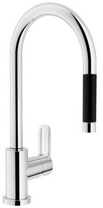 Смеситель для кухни, с выжвижным душем, (цв.хром),  ZZ Nobili New Road RD00137/1CR