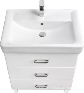 Тумба напольная  70 M, 670x688x442 мм, цвет белый глянец, без раковины Тигода 70 ZZ Aquaton Америна 1A169001AM010