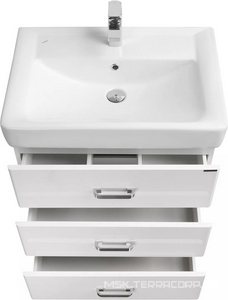 Тумба напольная  70 M, 670x688x442 мм, цвет белый глянец, без раковины Тигода 70 ZZ Aquaton Америна 1A169001AM010