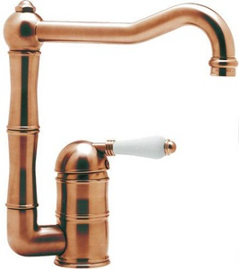 Смеситель для кухни, излив 225мм, (цв.бронза/ручки керамич.белые), Nicolazzi ZZ Nicolazzi P.M.Blanc 3407 BZ76