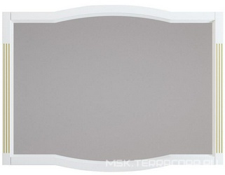 Зеркало Лаура 120, 1180x900*22 мм, цвет белый с зол. патиной, крепеж в комплекте ZZ