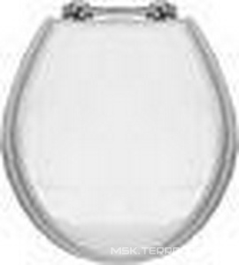 Сиденье для унитаза (цв. белый / петли цв. хром)  ZZ Devon & Devon Rose 2IBSEBIAROCR