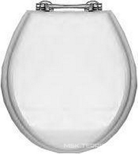 Сиденье для унитаза (цв. белый / петли цв. хром)  ZZ Devon & Devon Rose 2IBSEBIAROCR
