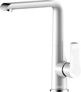 Смеситель для кухни, БЕЗ донного клапана, белый Rossinka W W35-23